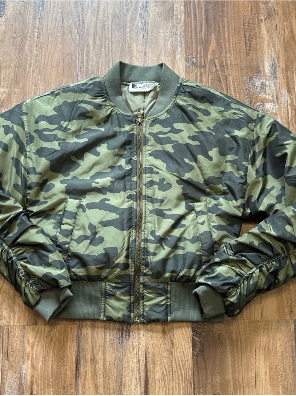 Camo Bomber Jacket - Olive Green